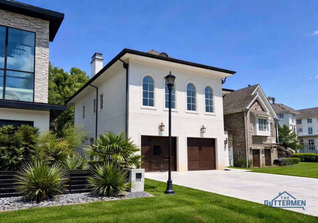 Completed residential gutter installation